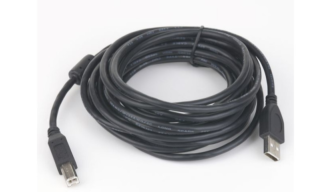 Cable USB 2.0 AM-BM 1.8m (with ferrite) black