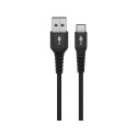 Goobay USB-C – USB-A ülipehme tekstiilkaabel metallist pistikutega | 74526 | USB-C – USB-A