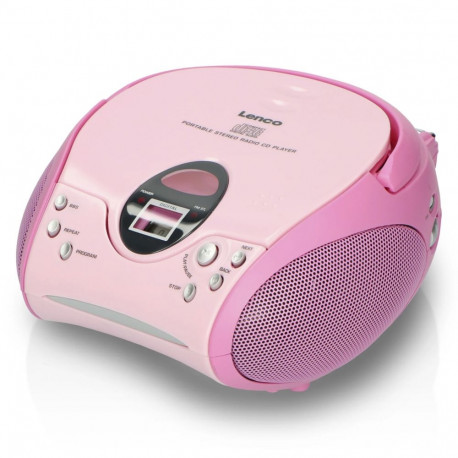 Lenco SCD-24 Portable Radio with CD Player pink