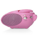 Lenco SCD-24 kaasaskantav raadio CD-mängijaga roosa Lenco SCD-24 kaasaskantav raadio CD-mängijaga roosa
