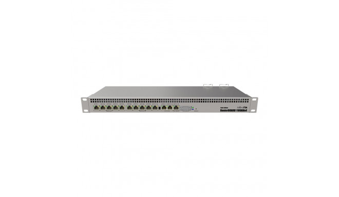 MikroTik juhtmega ethernet-ruuter RB1100AHx4 1U racki paigaldatav neljatuumaline 1.4GHz protsessor 1