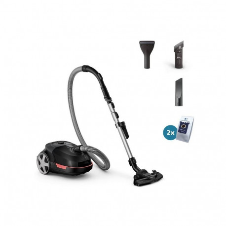 Vacuum Cleaner|PHILIPS|XD5123/10|Bagged|900 Watts|Capacity 4 l|Noise 77 dB|Black|Weight 4.6 kg|XD512