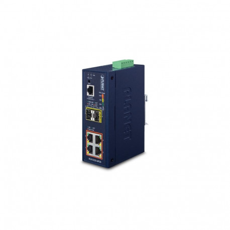 IP40 Industrial L2+/L4 4-Port 1000T 802.3at PoE + 2-Port 100/1000X SFP Full Managed Switch (-40 to 7