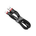 Kaabel USB 2.0, A pistik A - IP Lighning pistik, 1m, nailonist põimitud, must, Cafule BASEUS
