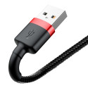 Kaabel USB 2.0, A pistik A - IP Lighning pistik, 1m, nailonist põimitud, must, Cafule BASEUS