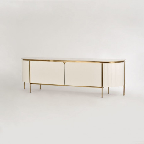 TV-alus Stilig, kuldne/valge