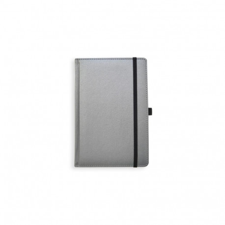 Märkmik-planeerija UNIVERSAL BLACK EDITION, PU, ​​A5, kuupäevadeta, hõbedane