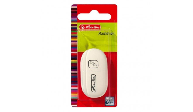 Herlitz kustukumm, ergonoomiline, valge