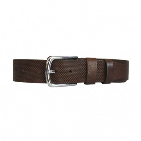 Nahast püksirihm Raster tumepruun 3,5 x 130 cm