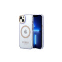 Guess case for iPhone 14 6,1" GUHMP14SHTCMU purple hardcase Gold Outline Translucent MagSafe Guess case for iPhone 14 6,1" GUHMP14SHTCMU purple hardcase Gold Outline Translucent MagSafe