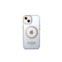 Guess case for iPhone 14 6,1" GUHMP14SHTCMU purple hardcase Gold Outline Translucent MagSafe Guess case for iPhone 14 6,1" GUHMP14SHTCMU purple hardcase Gold Outline Translucent MagSafe