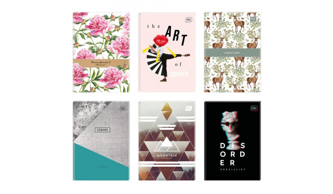 Kaustik A4 96 lehte joon kõvaköide, assortii Interdruk