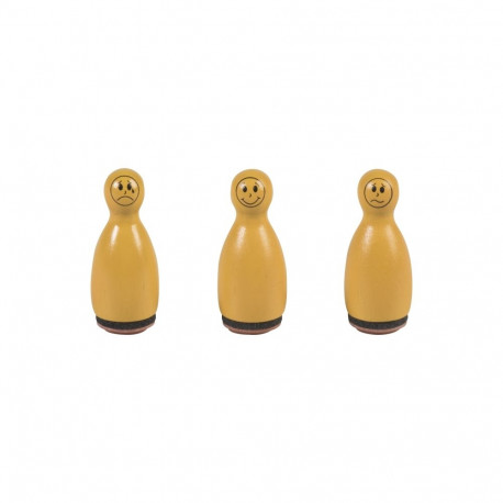 Tempel -Nägu oranz, 1,2cm, 3 erinevat nägu pakis, Heyda