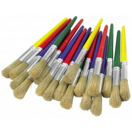 Pintsel väikelastele, pikkus 19 cm, paksus 15 mm, 24 tk