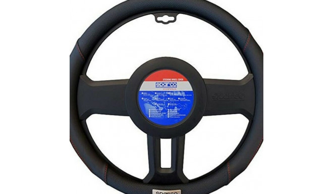 Rooli kate Sparco SPC1113BK Must Punane (Ø 36 - 38 cm)