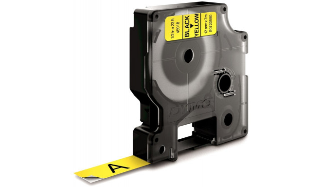 Dymo label tape D1 12mmx7m, black/yellow