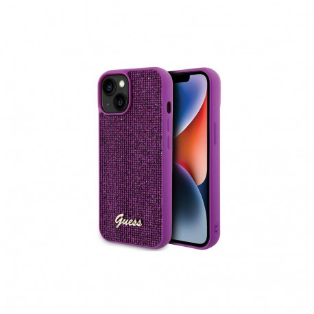 Guess Guess Disco Metal Script case for iPhone 15 - pink