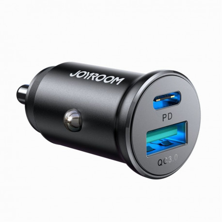 Joyroom Joyroom JR-CCN05 30W USB-A USB-C mini car charger - black