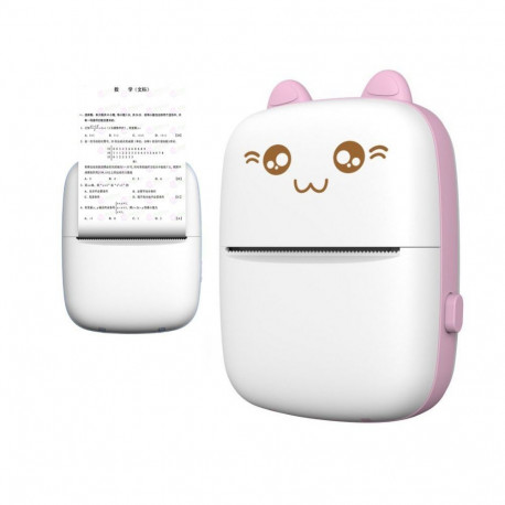 Hurtel HURC9 Bluetooth Thermal Printer Mini Kitty with App - Pink