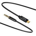 Baseus Baseus stereo audio cable AUX 3.5 mm mini jack - USB Type C for tablet phone 120cm black (CAM