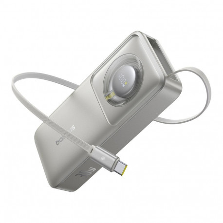 Baseus Baseus Free2Pull 10000mAh 30W powerbank with USB-C port and retractable USB-C cable - gray