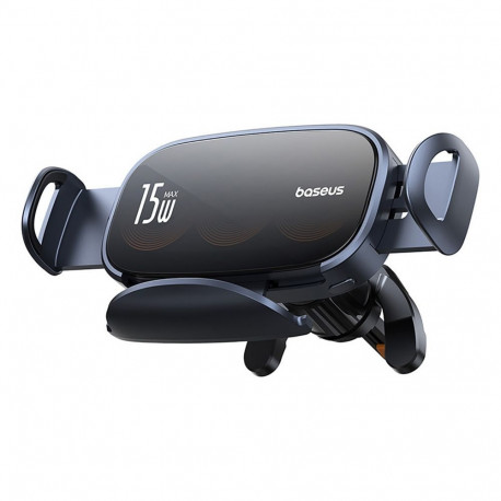 Baseus Baseus LightChaser BS-CM029 car holder with triple coil inductive charger - black