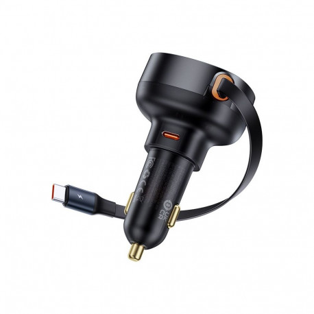Baseus Baseus Enjoyment Pro USB-C (female) / USB-C (male) 60W car charger - black