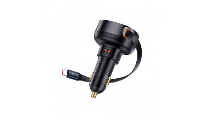 Baseus Baseus Enjoyment Pro USB-C (female) / USB-C (male) 60W car charger - black