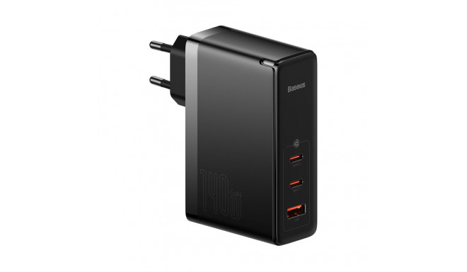 Baseus Baseus GaN5 Pro fast charger 2xUSB-C + USB 140W EU black (CCGP100201)