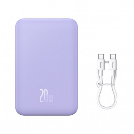 Baseus Baseus Magnetic Mini 20000 mAh 20W Powerbank - purple + USB-C / USB-C cable