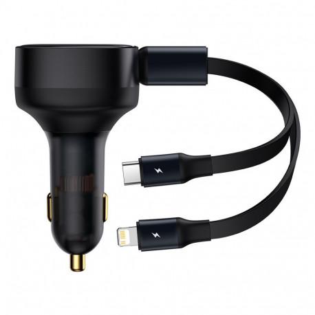 Baseus Baseus Enjoyment 2in1 car charger 30W black (CGTX000001)