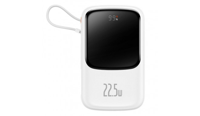 Baseus Baseus Qpow power bank 10000mAh built-in USB Type-C cable 22.5W Quick Charge SCP AFC FCP whit