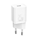 Baseus Baseus Super Si 1C fast wall charger USB Type C 25W Power Delivery Quick Charge white (CCSP02
