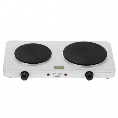 Adler Hot Plate | AD 6520 | Number of burners/cooking zones 2 | White | Electric