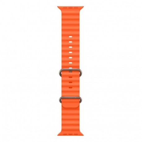 iWear S1 Grooved Soft Silicone 20mm strap for Apple Watch 49mm / 45mm / 44mm / 42mm Orange