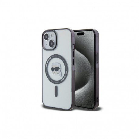 Karl Lagerfeld Karl Lagerfeld KLHMP15SHKHNOTK iPhone 15 6.1" transparent hardcase IML Karl`s Head Ma