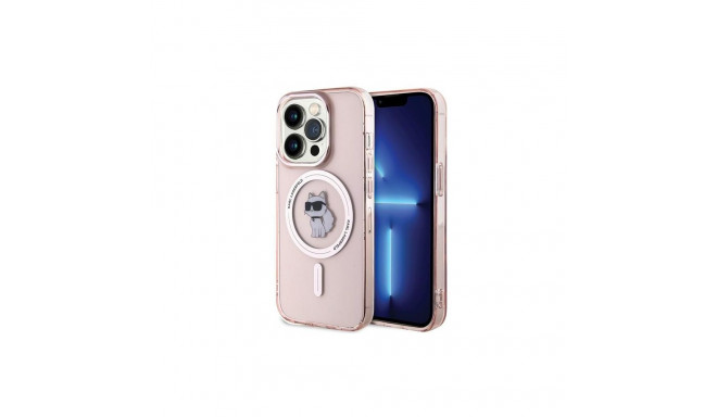 Karl Lagerfeld Karl Lagerfeld IML Choupette MagSafe case for iPhone 15 Pro - pink