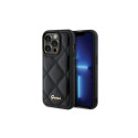 Guess Guess Quilted Metal Logo case for iPhone 15 Pro - black Guess Guess Quilted Metal Logo case for iPhone 15 Pro - black