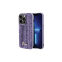 Guess Guess Sequin Script Metal case for iPhone 15 Pro - purple