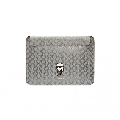 Karl Lagerfeld Karl Lagerfeld Saffiano Monogram Ikonik case for a 14" laptop - silver
