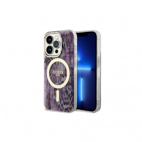 Guess Guess GUHMP14XHLEOPWP iPhone 14 Pro Max 6.7" pink/pink hardcase Leopard MagSafe