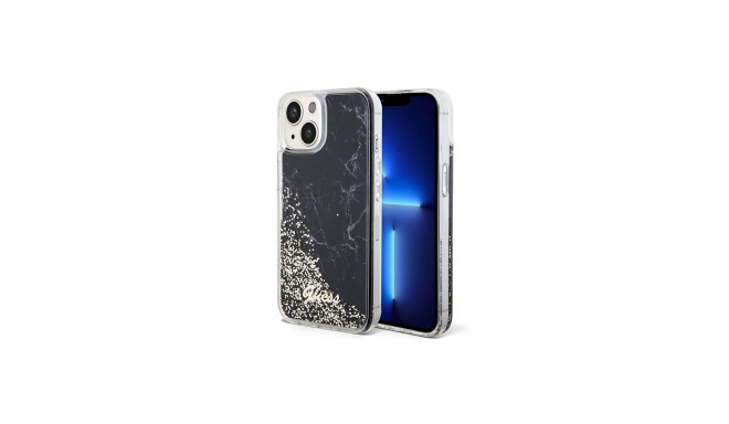 Guess Guess Liquid Glitter Marble case for iPhone 14 - black