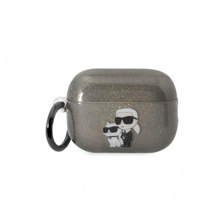 Karl Lagerfeld Karl Lagerfeld KLAP2HNKCTGK Airpods Pro 2 cover black/black Gliter Karl&Choupette