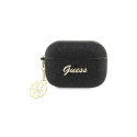 Guess Guess GUAP2GLGSHK AirPods Pro 2 cover black/black Glitter Flake 4G Charm