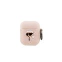 Karl Lagerfeld Karl Lagerfeld KLA2RUNIKP AirPods 1/2 cover pink/pink Silicone Karl Head 3D