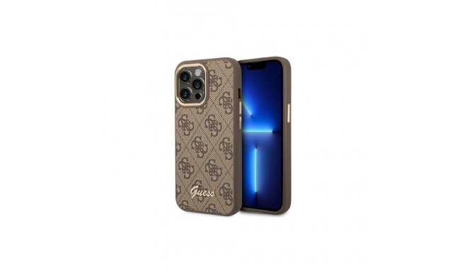 Guess Guess GUHCP14LHG4SHW iPhone 14 Pro 6.1 "brown / brown hard case 4G Vintage Gold Logo