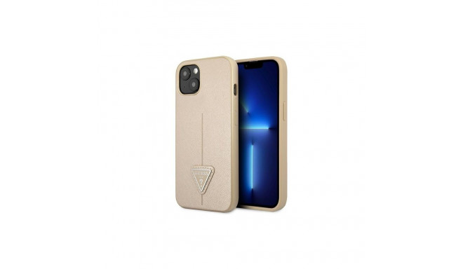 Guess Guess GUHCP13SPSATLE iPhone 13 mini 5,4 "beige / beige hardcase SaffianoTriangle Logo