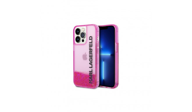Karl Lagerfeld Karl Lagerfeld Liquid Glitter Elong Case for iPhone 14 Pro - Pink