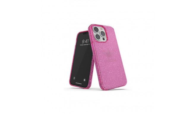 Adidas Adidas OR Protective Clear Case Glitter for iPhone 13 Pro / iPhone 13 - Pink