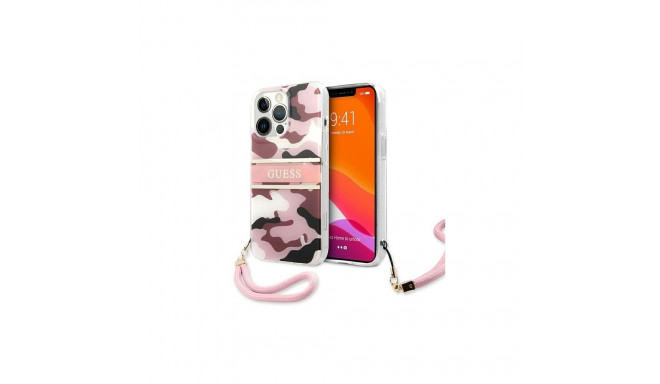 Guess Guess GUHCP13XKCABPI iPhone 13 Pro Max 6.7" pink/pink hardcase Camo Strap Collection
